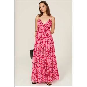 Hutch Pink Floral Maxi Dress